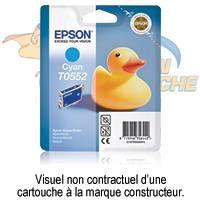 CARTOUCHE JET D'ENCRE COMPATIBLE EPSON T0552 CYAN 18 ML